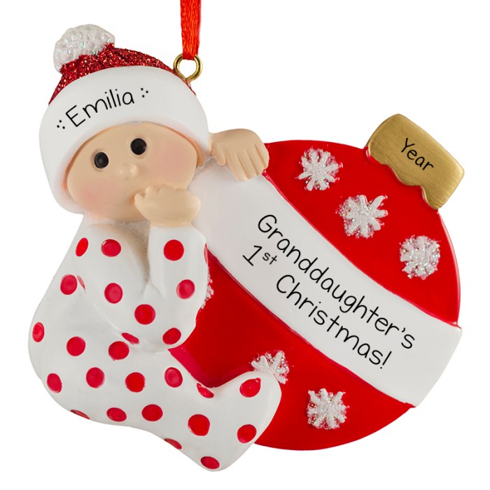 Granddaughter ornament personalized personalization available