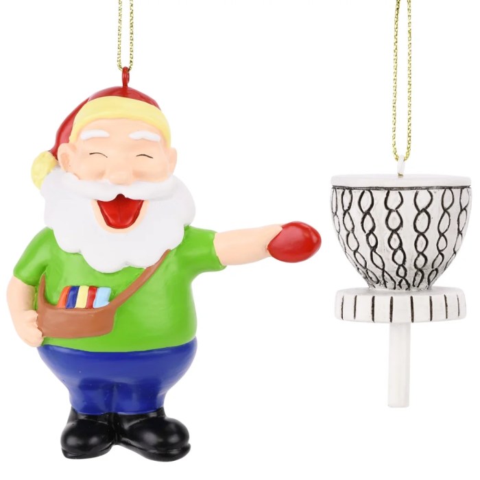 Disc golf christmas ornament