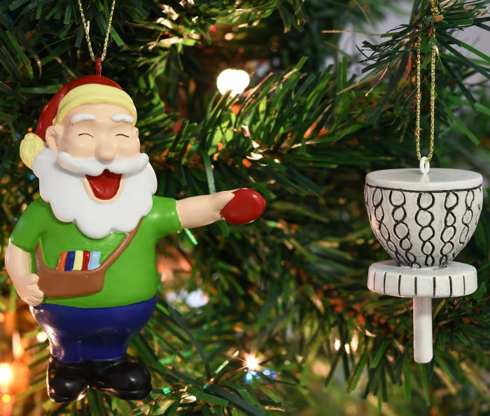 Disc golf christmas ornament